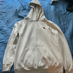 Beige hoodie with rose